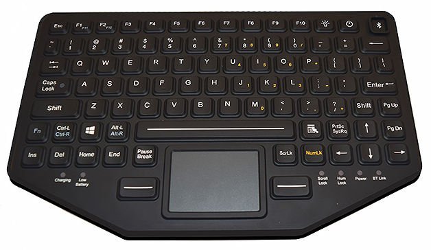 iKey® BT-870-TP solidna bezprzewodowa kompaktowa klawiatura z panelem dotykowym.